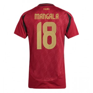 Fotbalové Dres Belgie Orel Mangala #18 Dámské Domácí Oblečení ME 2024 Krátký Rukáv